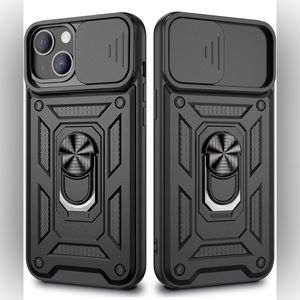 iPhone 14 Pro Stand Case with Slide Camera Cover With Ring Holder